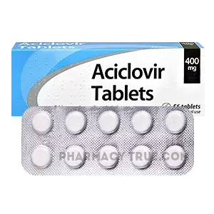 Package of Aciclovir medication